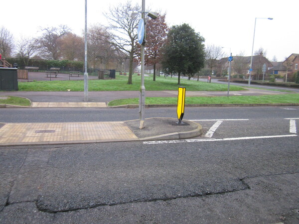 The photo for Lamppost in way of cycle path, Bluebell Road, Ashford.